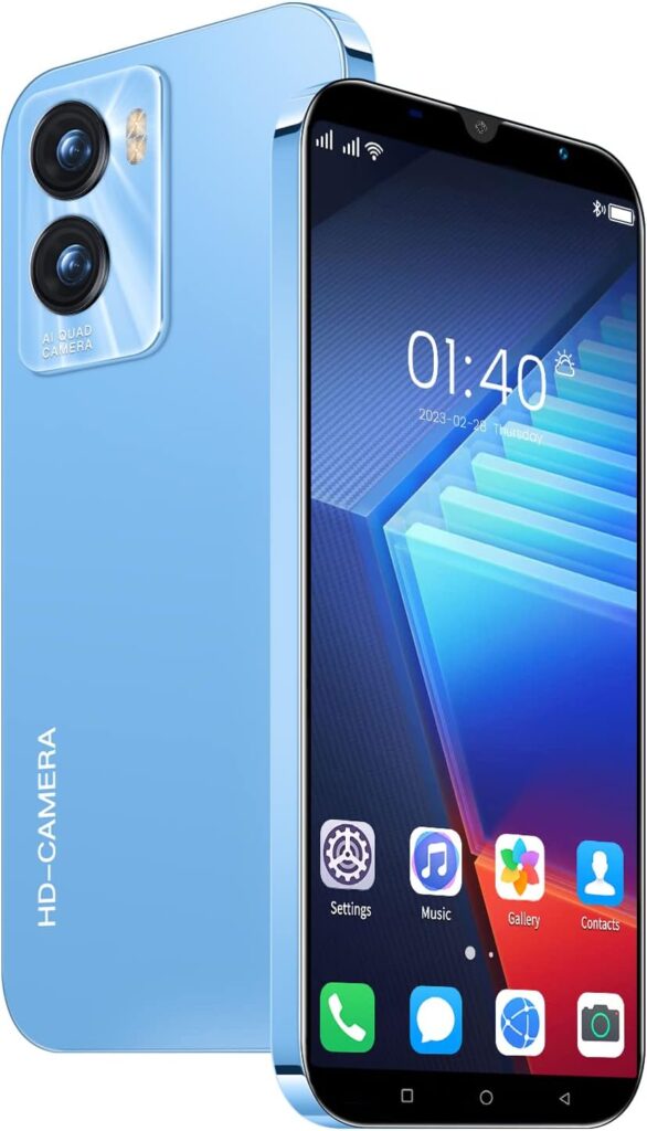 2SimOk Cheap Mobile Phones, 5.0 inch IPS Display, Android OS, 4GB (up to 128GB), Dual Camera, Dual SIM 3G Smarphones (R35-Blue)