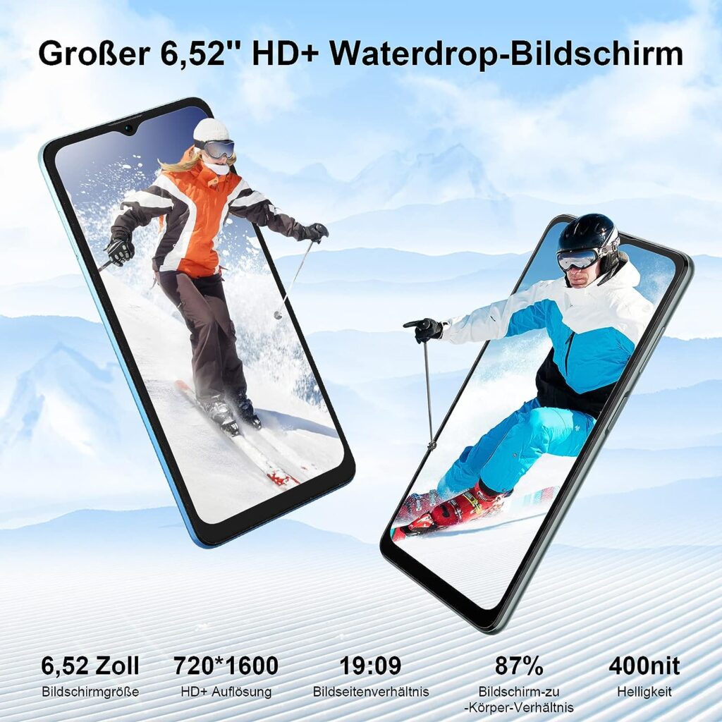 Blackview A53 Mobile Phone(2023), 7GB+32GB/1TB, Android 12 Phones, 5080mAh, 6.52’’ HD+ Screen, 12MP+5MP, 3 Cards Slots, 4G Dual Sim Free Unlocked UK, Face ID, GPS, 10W Charger Latest Phone - Black: Amazon.co.uk: Electronics  Photo