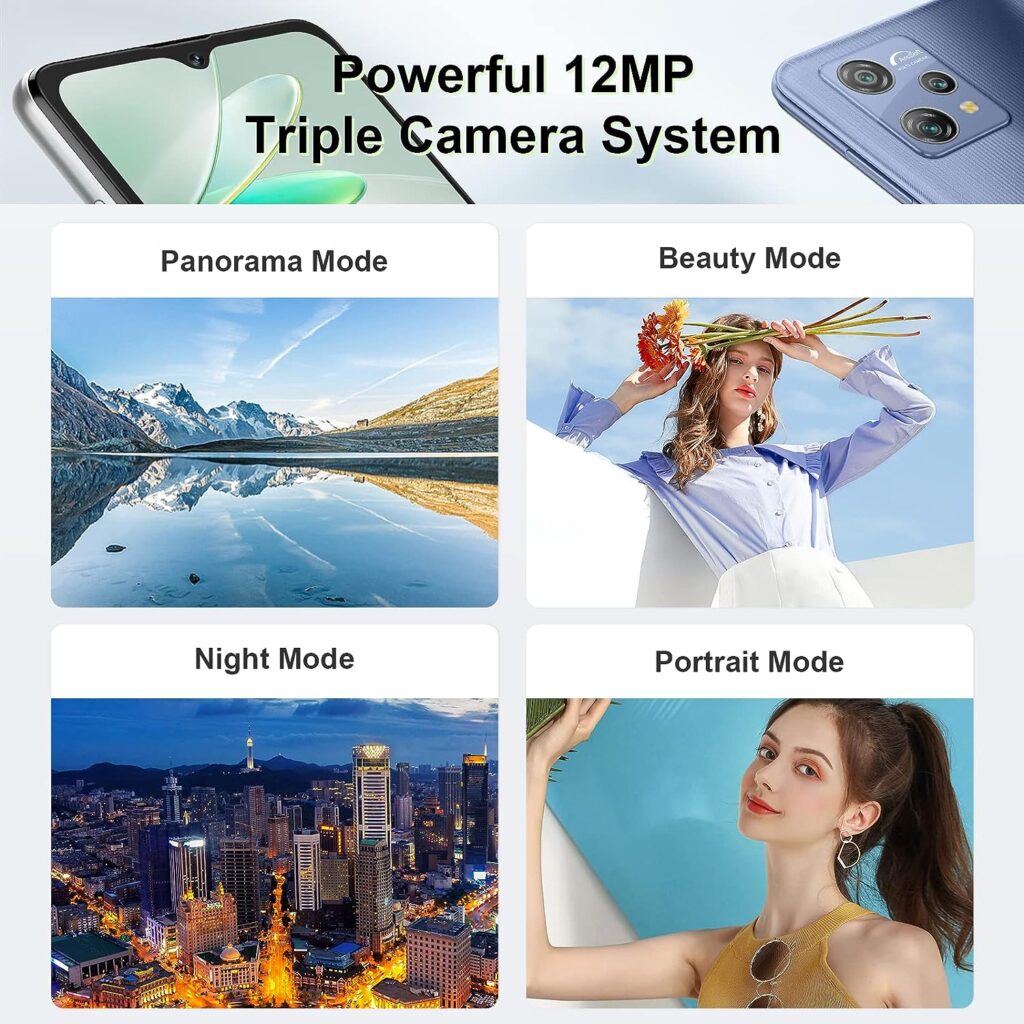 Blackview A53 Mobile Phone(2023), 7GB+32GB/1TB, Android 12 Phones, 5080mAh, 6.52’’ HD+ Screen, 12MP+5MP, 3 Cards Slots, 4G Dual Sim Free Unlocked UK, Face ID, GPS, 10W Charger Latest Phone - Black: Amazon.co.uk: Electronics  Photo