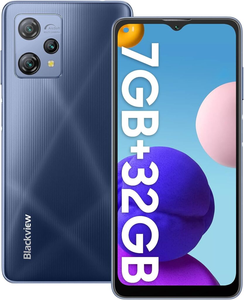 Blackview A53 Mobile Phone(2023), 7GB+32GB/1TB, Android 12 Phones, 5080mAh, 6.52’’ HD+ Screen, 12MP+5MP, 3 Cards Slots, 4G Dual Sim Free Unlocked UK, Face ID, GPS, 10W Charger Latest Phone - Black: Amazon.co.uk: Electronics  Photo
