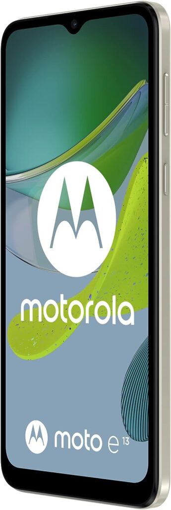 Motorolo moto (e13, 6.5 Inch HD+ display, AI-powered Camera System, Dolby Atmos, 5000 mAh Battery, 2/64 GB, Dual SIM), Creamy White