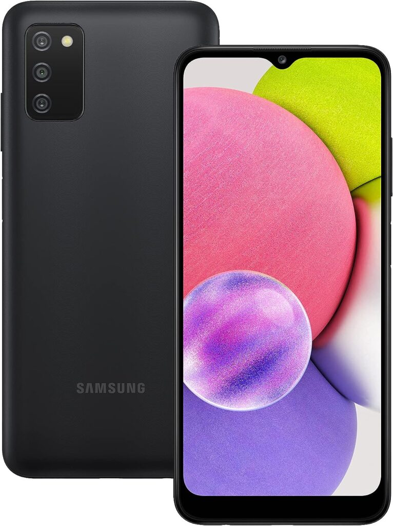 Samsung Galaxy A03s Android Smartphone, 6.5-inch Infinity-V HD+ Display, 3GB RAM and 32GB of expandable internal memory, 5,000 mAh battery, Black [UK Version]