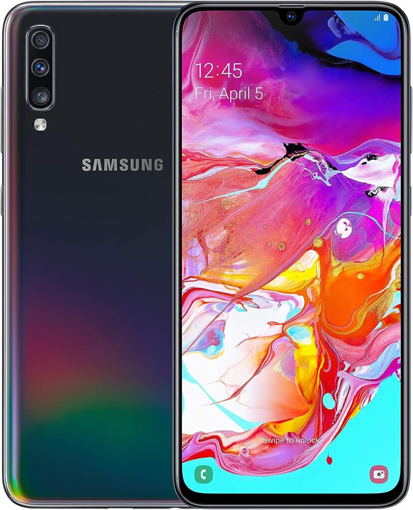 Samsung Galaxy A70 Dual-SIM 128GB 6.7-Inch FHD+ Android 9 Pie UK Version Smartphone - Black, (UK Version)
