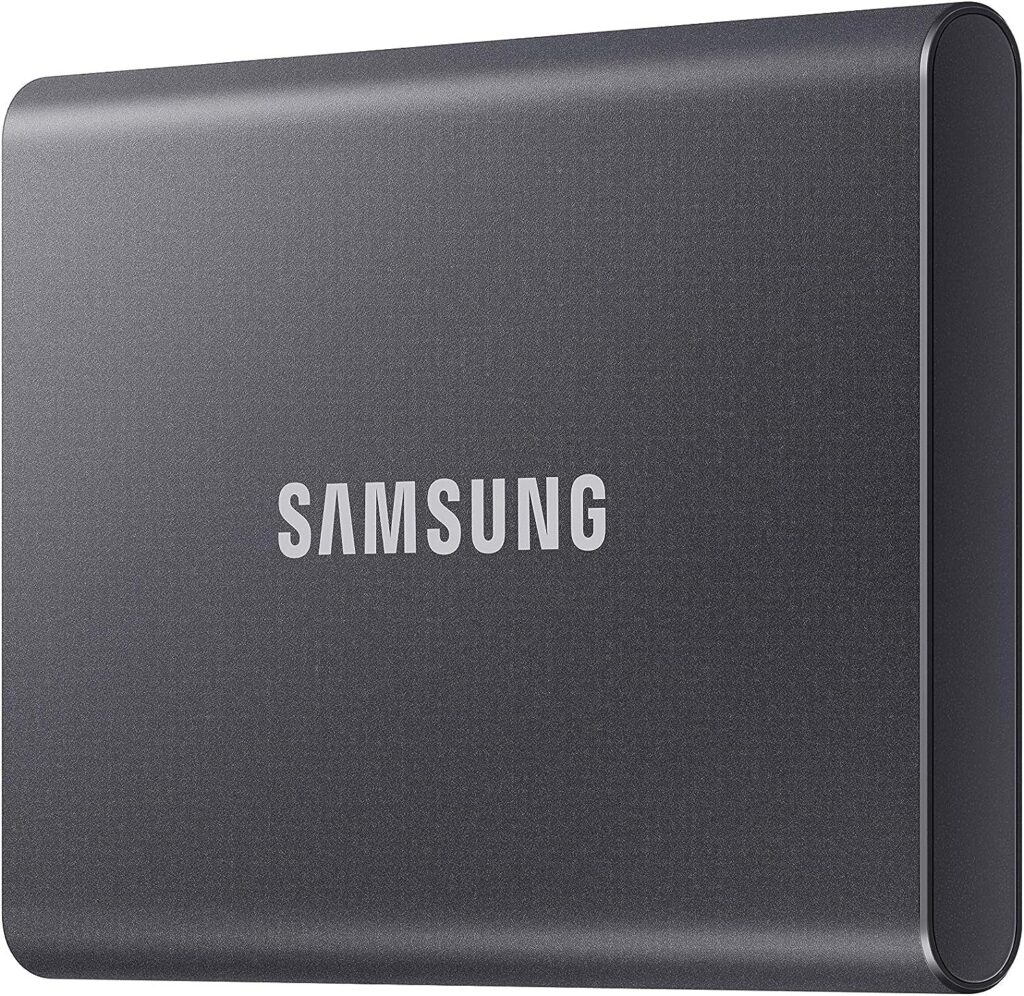 SAMSUNG SSD T7 Portable External Solid State Drive 1TB, Up to 1050MB/s, USB 3.2 Gen 2, Reliable Storage for Gaming, Students, Professionals, MU-PC1T0T/AM, Gray