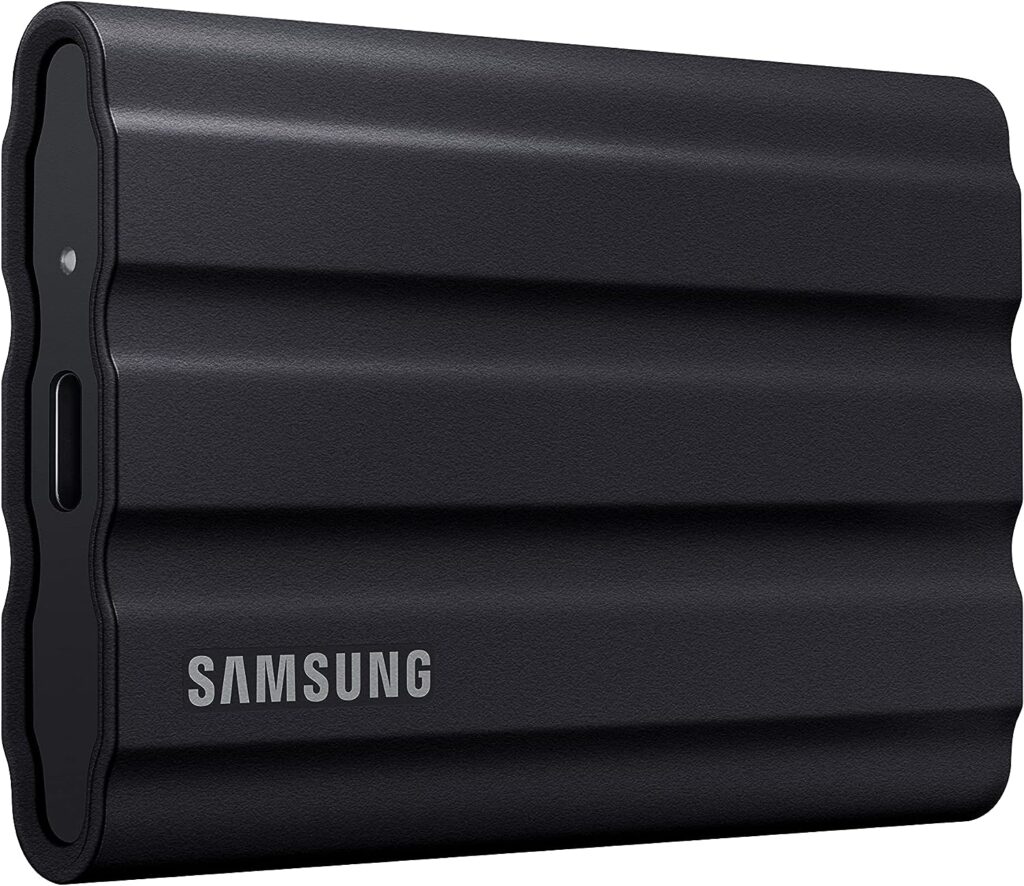SAMSUNG T7 Shield 4TB, Portable SSD, up-to 1050MB/s, USB 3.2 Gen2, Rugged, IP65 Water  Dust Resistant, for Photographers, Content Creators and Gaming, Extenal Solid State Drive (MU-PE4T0S/AM), Black