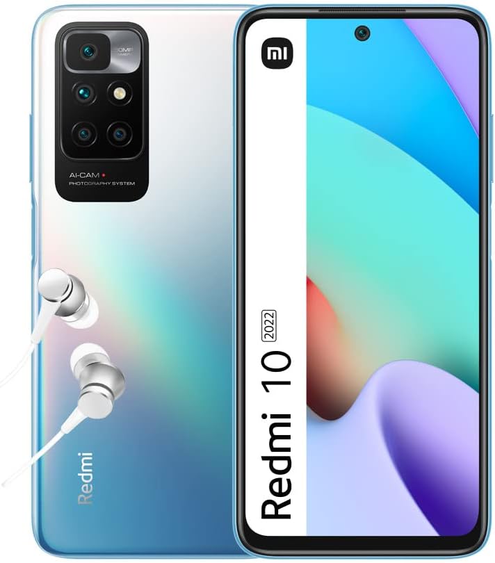 Xiaomi Redmi 10 (2022) - Smartphone 64GB, 4GB RAM, Dual Sim, Sea Blue