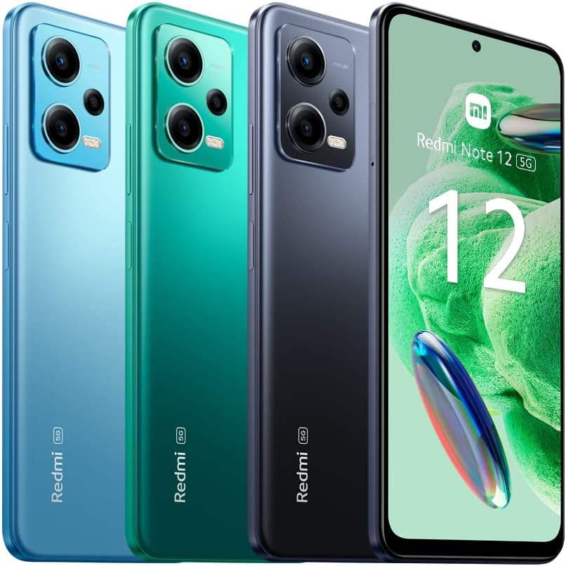 Xiaomi Redmi Note 12 5G, 120Hz AMOLED display, Snapdragon 5G processor, 33W 5000mAh, Onyx Gray 4GB RAM 128GB ROM (UK Version 2 Year Warranty)