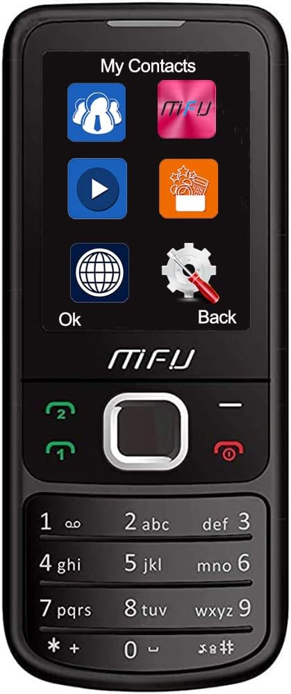 MFU Dual SIM free Unlocked Mobile Phone M670 2G GSM only 2.4 Inch Large Display Simple Feature Phone Music Player FM Radio Long Battery 1000mAh (black)