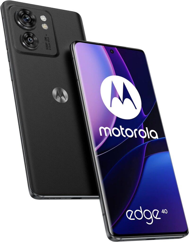 Motorola Edge 40 (Borderless 6.55 pOLED 144 Hz display, 50MP camera, 68W TurboPower charging, Dolby Atmos® audio, Android 13, 8/128 or 8/256GB, MediaTek Dimensity 8020, dual SIM), Jet Black