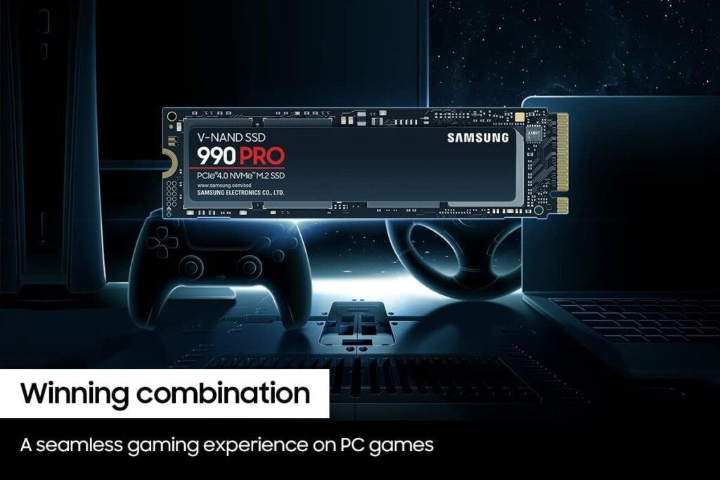 Samsung 990 PRO Series - 2TB PCIe Gen4. X4 NVMe 2.0c - M.2 Internal SSD (MZ-V9P2T0B/AM)
