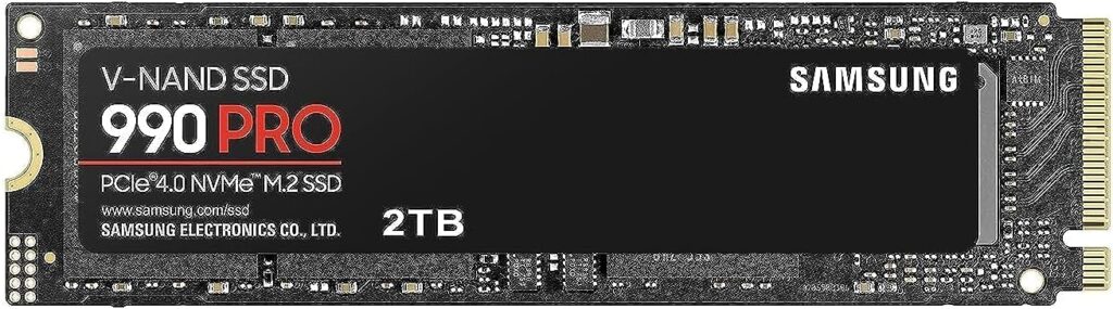 Samsung 990 PRO Series - 2TB PCIe Gen4. X4 NVMe 2.0c - M.2 Internal SSD (MZ-V9P2T0B/AM)