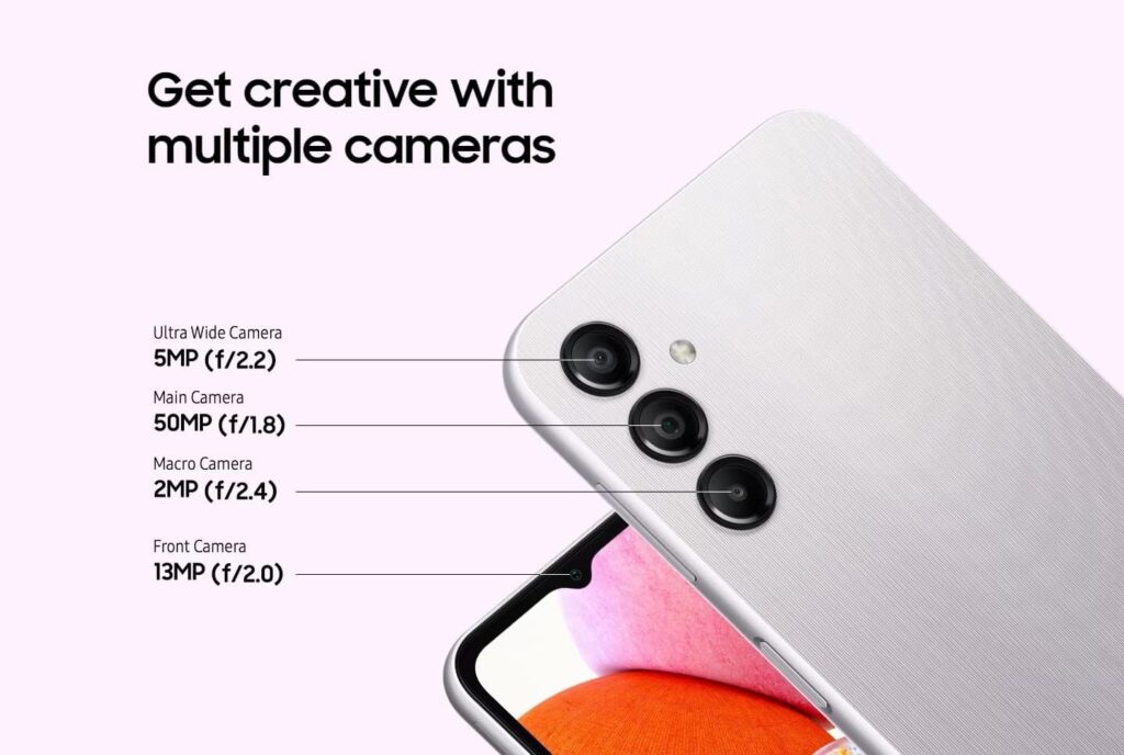 SAMSUNG Galaxy A14 4G LTE (128GB + 4GB) Unlocked Worldwide (Only T-Mobile/Mint/Metro USA Market) 6.6 50MP Triple Camera + (15W Wall Charger) (Silver (SM-A145M/DS))