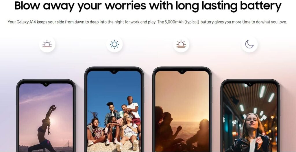 SAMSUNG Galaxy A14 4G LTE (128GB + 4GB) Unlocked Worldwide (Only T-Mobile/Mint/Metro USA Market) 6.6 50MP Triple Camera + (15W Wall Charger) (Silver (SM-A145M/DS))