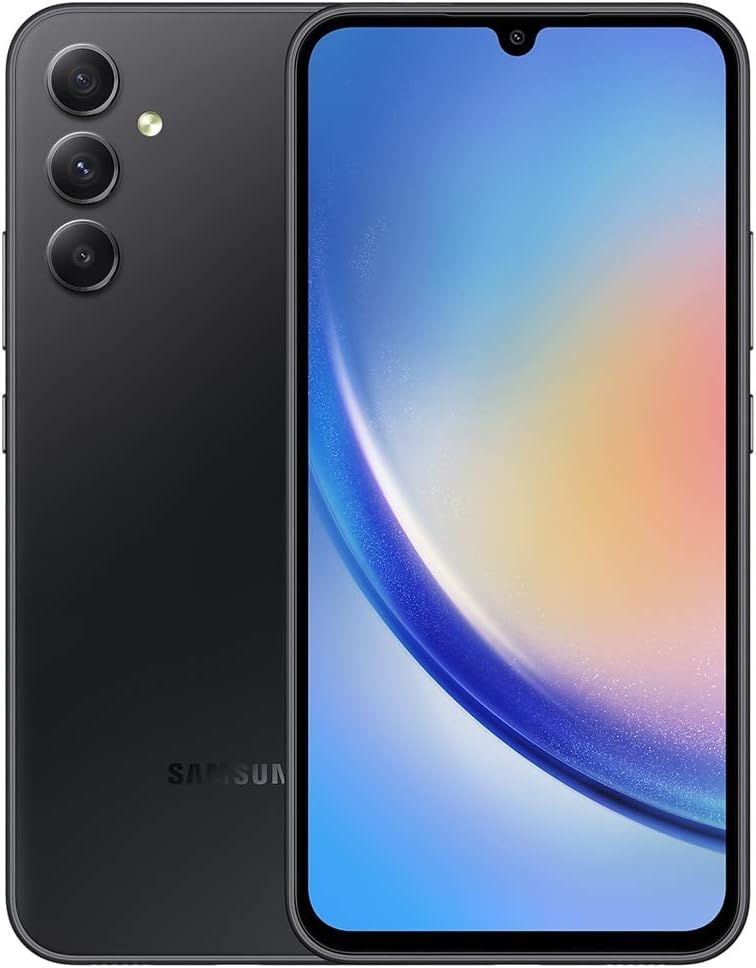 SAMSUNG Galaxy A34 5G Dual SIM (256GB, 8GB) 6.6 120Hz AMOLED, Octa-Core, 48MP Triple Camera, 4G Volte (GSM Unlocked for T-Mobile, Metro, Global) International Model A346M/DSN (w/ 256GB SD, Graphite)