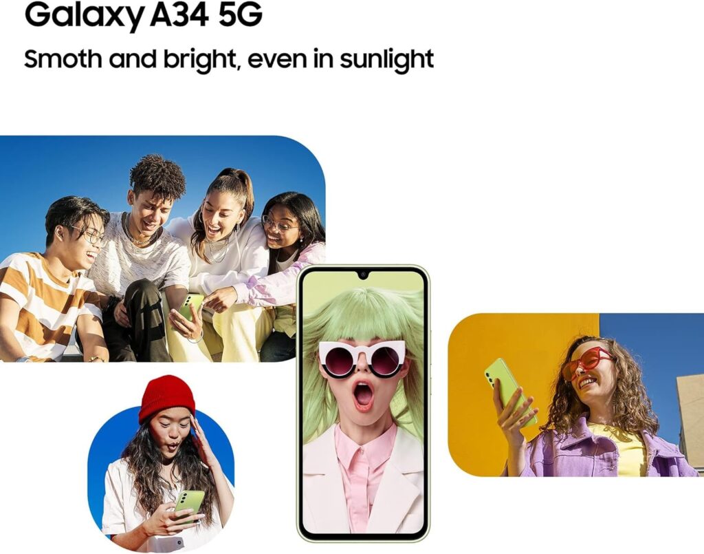 Samsung Galaxy A34 5G Mobile Phone 6.6 Inch Super AMOLED screen 256GB Awesome Graphite 3Y Extended Manufacturer Warranty