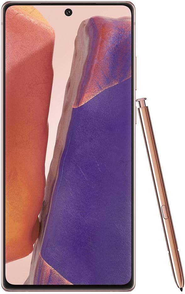 Samsung Galaxy Note 20 5G (128GB, 8GB) 6.7 AMOLED+, Snapdragon 865, Global 5G VoLTE (Fully Unlocked for ATT, Verizon, Sprint, Metro) N981U (Mystic Bronze) (Renewed)