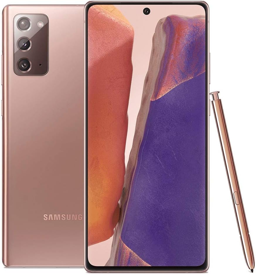 Samsung Galaxy Note 20 5G (128GB, 8GB) 6.7 AMOLED+, Snapdragon 865, Global 5G VoLTE (Fully Unlocked for ATT, Verizon, Sprint, Metro) N981U (Mystic Bronze) (Renewed)