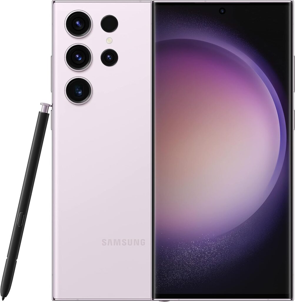 SAMSUNG Galaxy S23 Ultra Cell Phone, Factory Unlocked Android Smartphone, 256GB, 200MP Camera, Night Mode, Long Battery Life, S Pen, US Version, 2023, Lavender