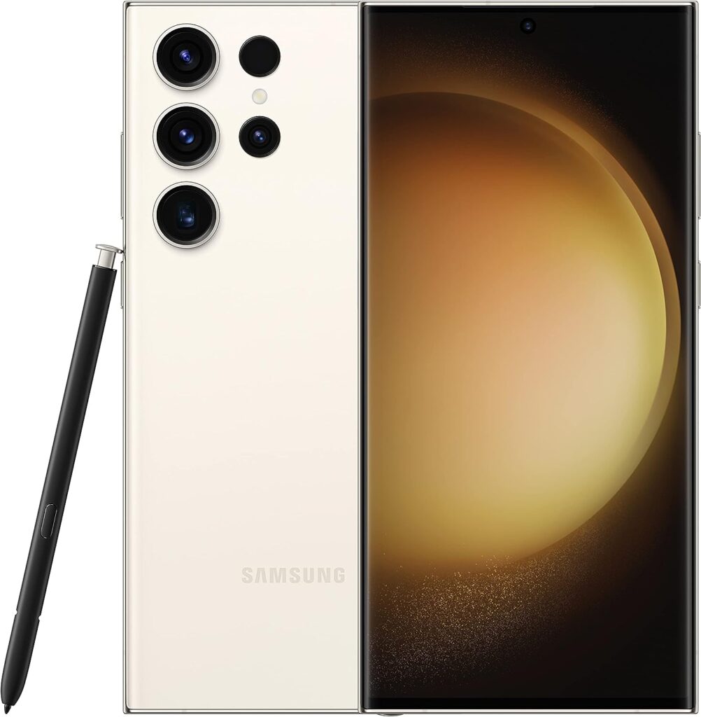 SAMSUNG Galaxy S23 Ultra Cell Phone, Factory Unlocked Android Smartphone, 256GB, 200MP Camera, Night Mode, Long Battery Life, S Pen, Adaptive Display, US Version, 2023, Cream