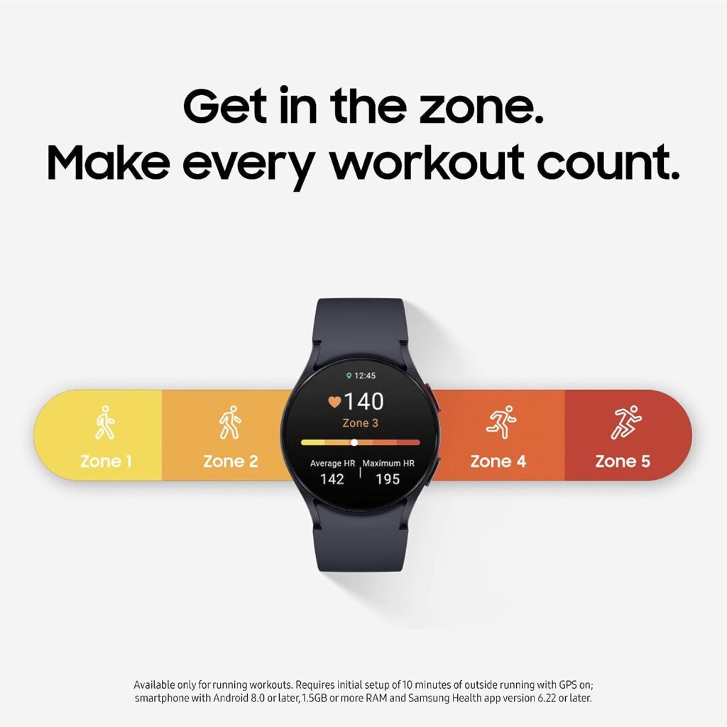 SAMSUNG Galaxy Watch 6 40mm Bluetooth Smartwatch w/ Fitness Tracker, Personalized HR Zones, Advanced Sleep Coaching, Heart Monitor, BIA Sensor, US Version, Gold SAMSUNG Galaxy Watch 6 40mm Bluetooth Smartwatch w/ Fitness Tracker, Personalized HR Zones, Advanced Sleep Coaching, Heart Monitor, BIA Sensor, US Version, Gold
