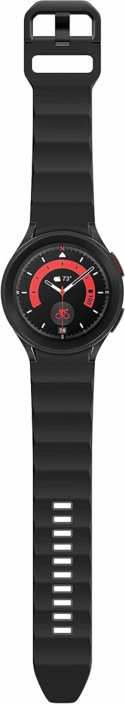 SAMSUNG Galaxy Watch5 Pro Bespoke Edition 45mm Bluetooth Smartwatch, Body, Health, Fitness, Sleep Tracker, Sapphire Crystal Glass, Titanium Frame, US Version, Black Rugged Sport Band, Black